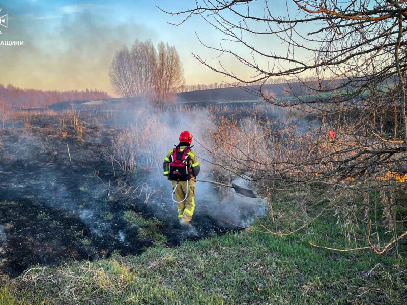14 пожеж на відкритих територіях зафіксували рятувальники Черкащини