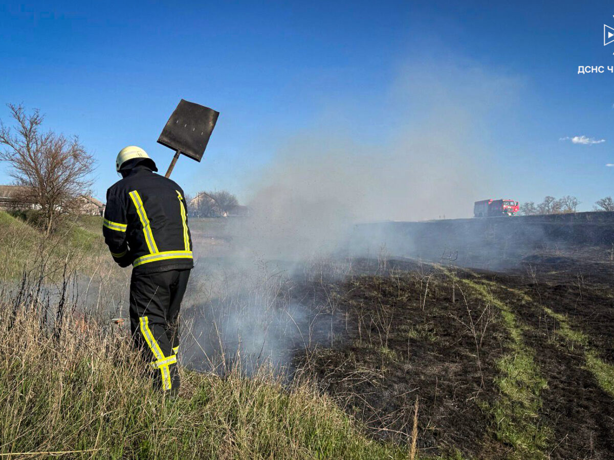 Рятувальники Черкащини щодоби борються з вогнем в екосистемах