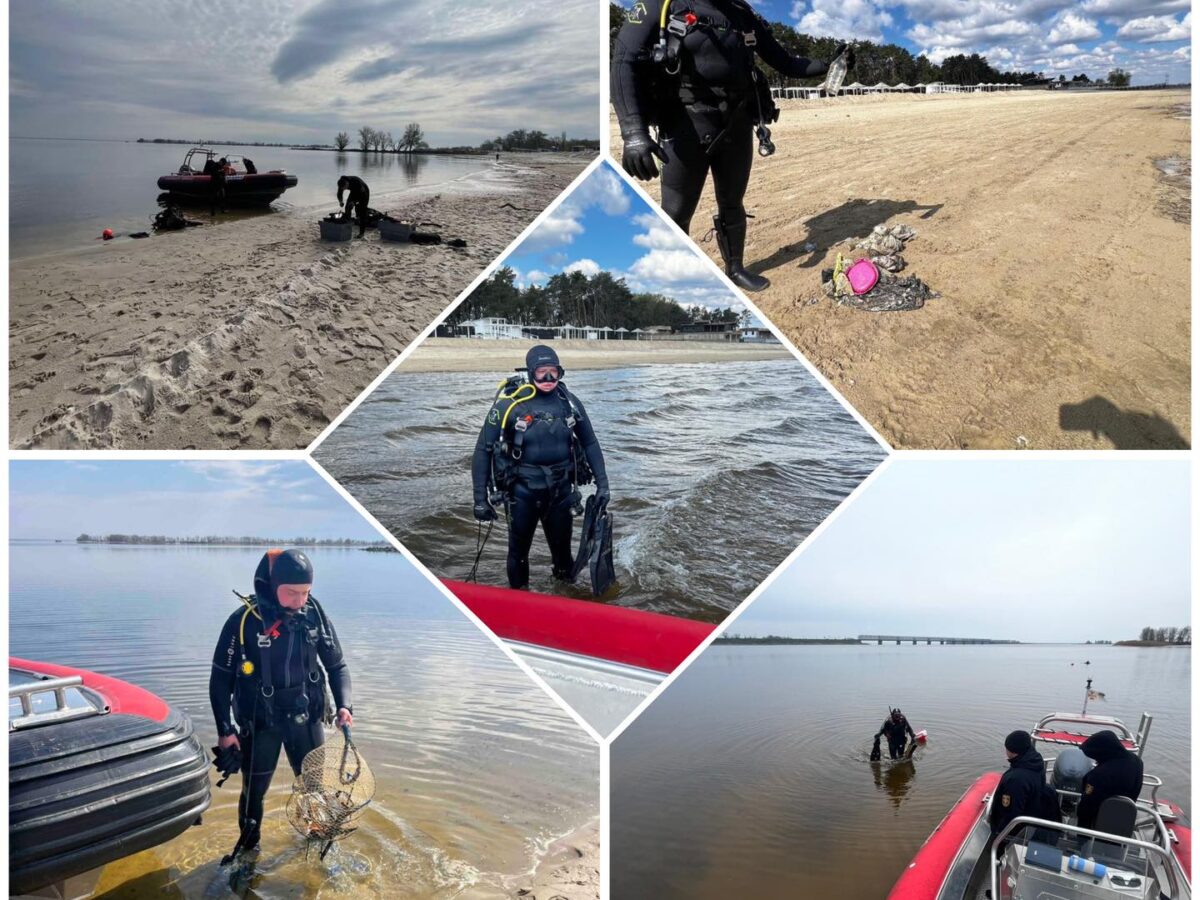 У Черкасах водолази очистили дно чотирьох комунальних пляжів