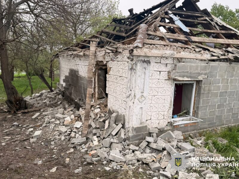 Поліція Черкащини фіксує наслідки нічної атаки ворожих безпілотників