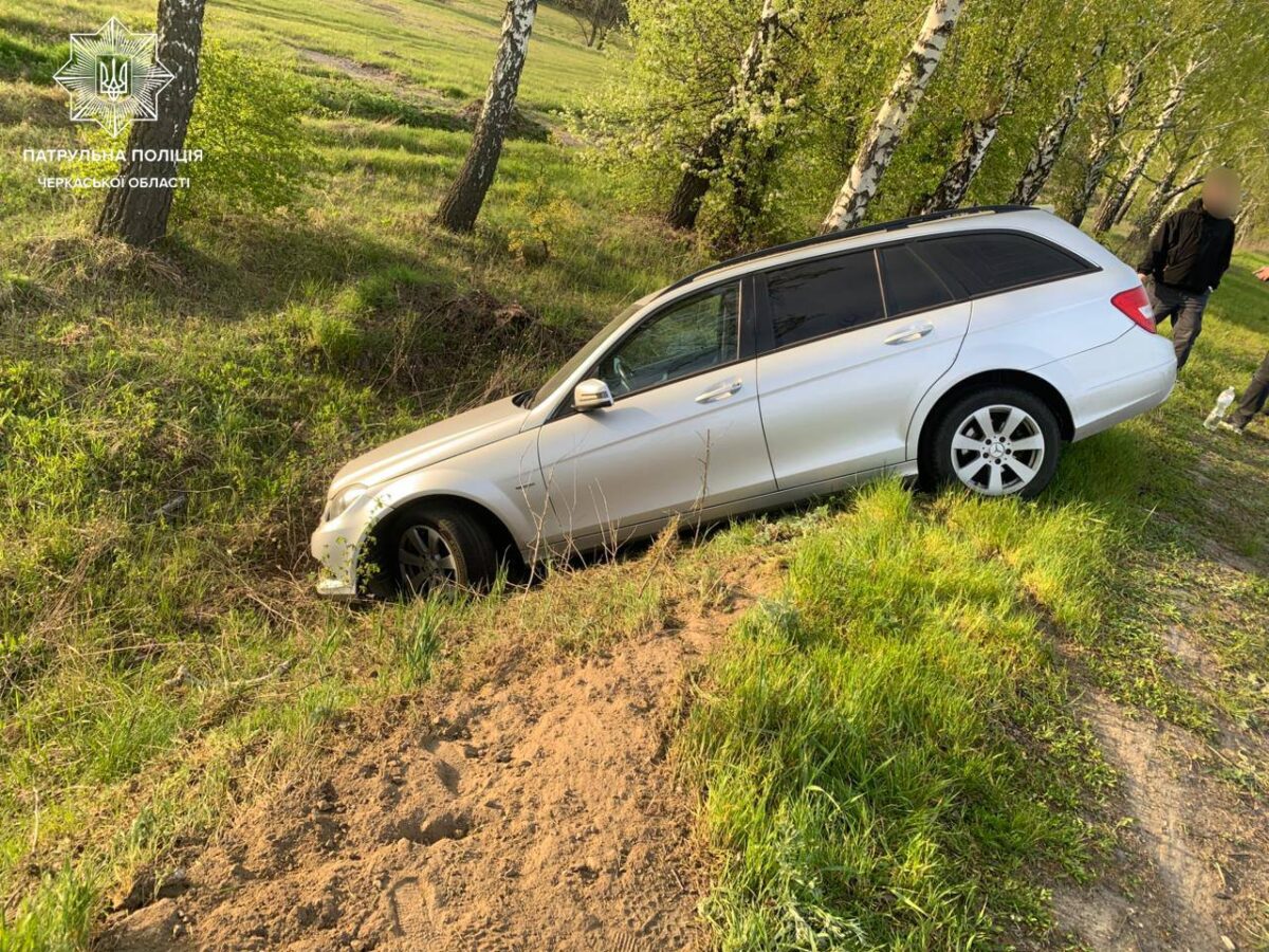На Черкащині затримали нетверезого водія, який грубо порушив ПДР