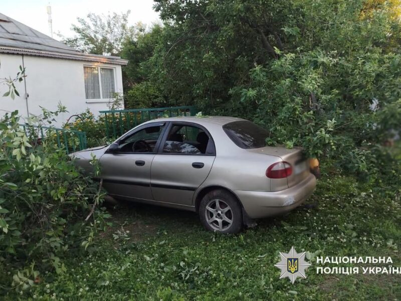 На Золотоніщині п’яна водійка протаранила дерево та паркан: постраждали двоє 7-річних дітей