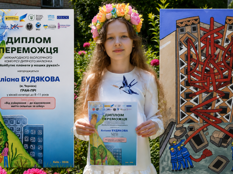 Юна черкащанка перемогла на міжнародному екологічному конкурсі малюнка