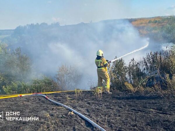 на Черкащині за добу ліквідували 17 пожеж на відкритих територіях