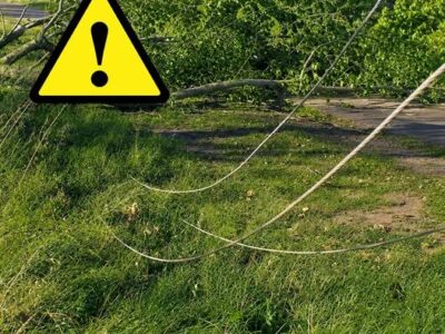 В АТ “Черкасиобленерго” попередили, що робити, коли виявили обірваний провід
