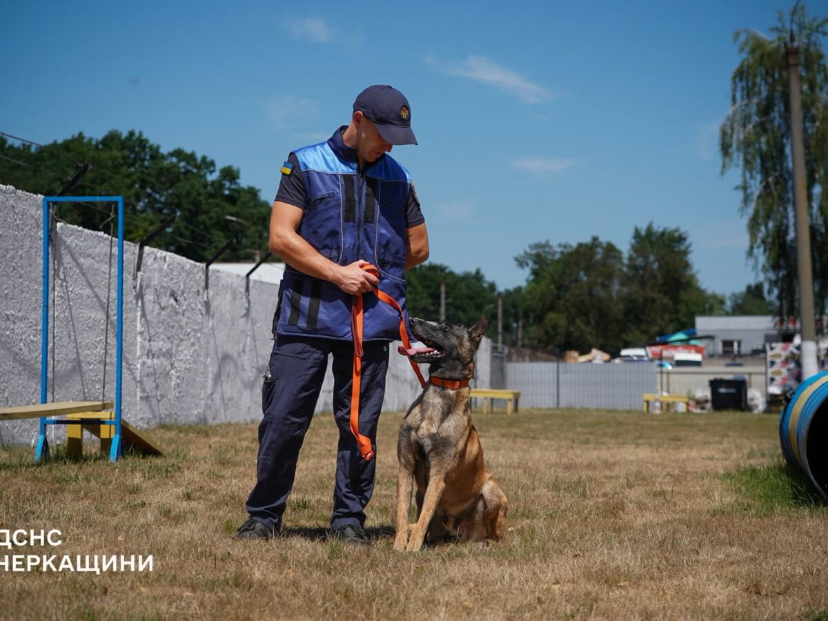 Чотирилапий боєць ДСНС Черкащини собака Блерт готується рятувати життя